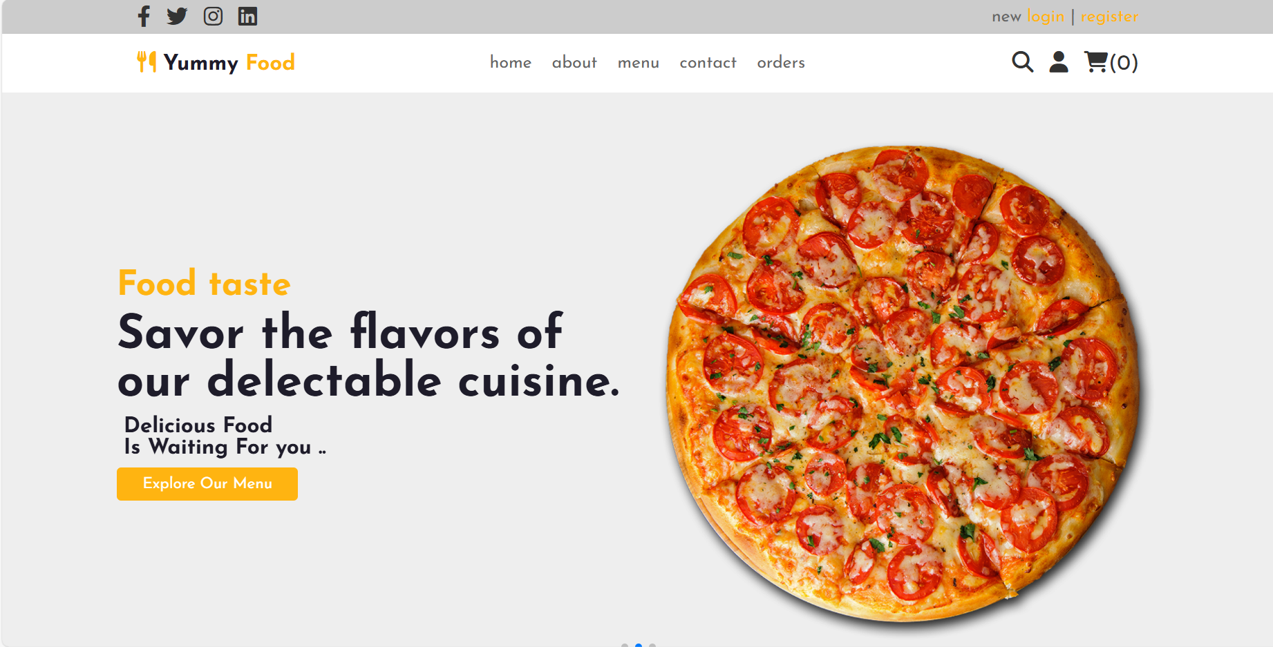 E-commerce Website for Food